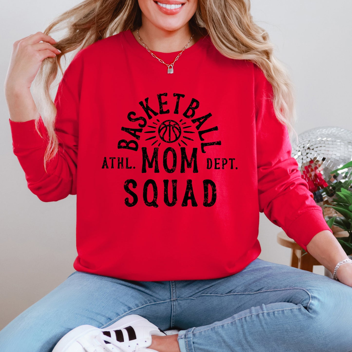 Basketball Mom Squad | Garment Dyed Long Sleeve