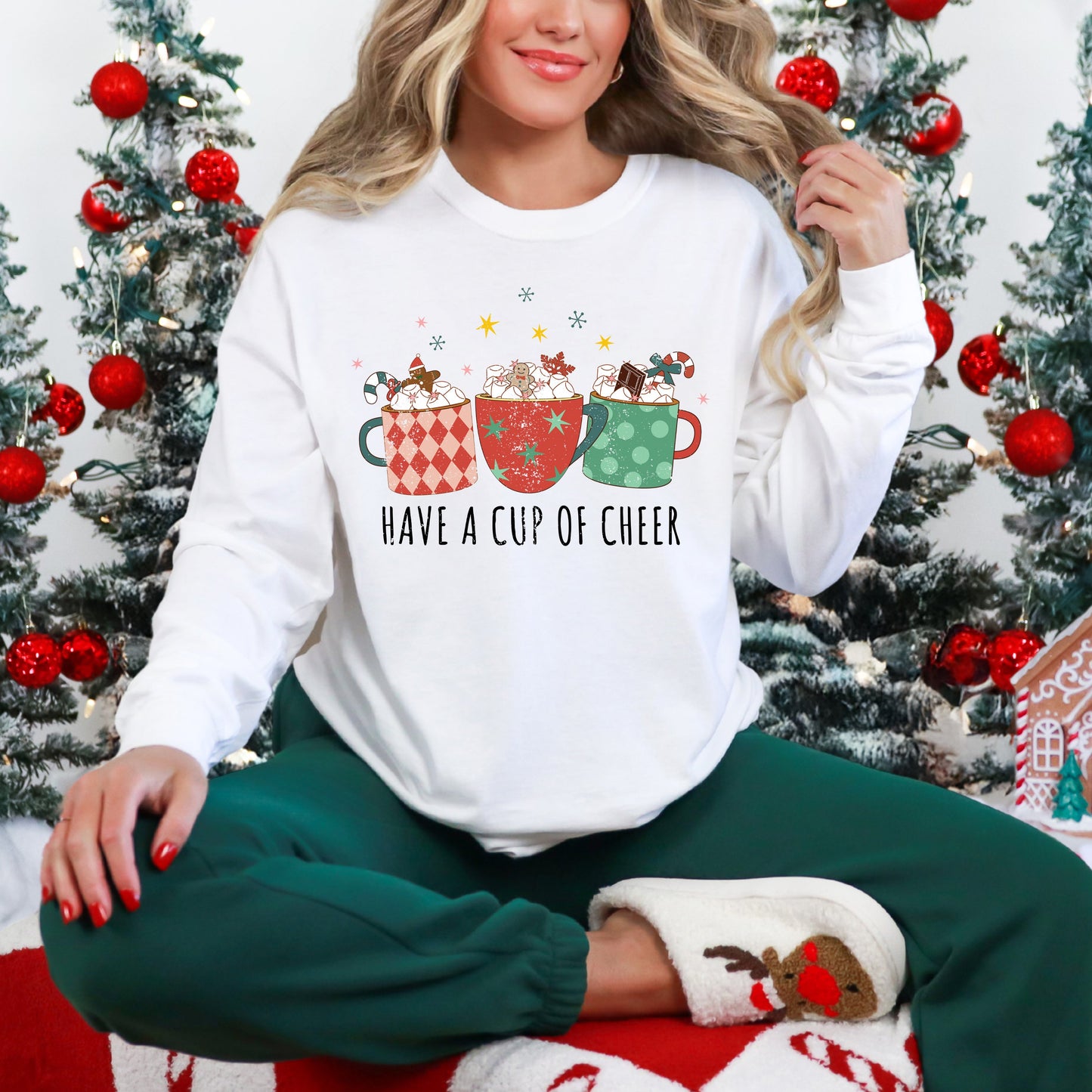 Have A Cup Of Cheer | Garment Dyed Long Sleeve