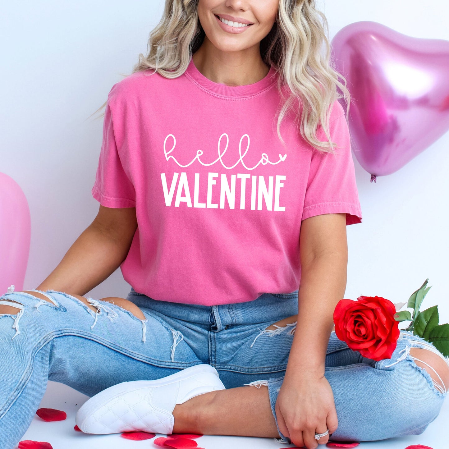 Hello Valentine | Garment Dyed Tee