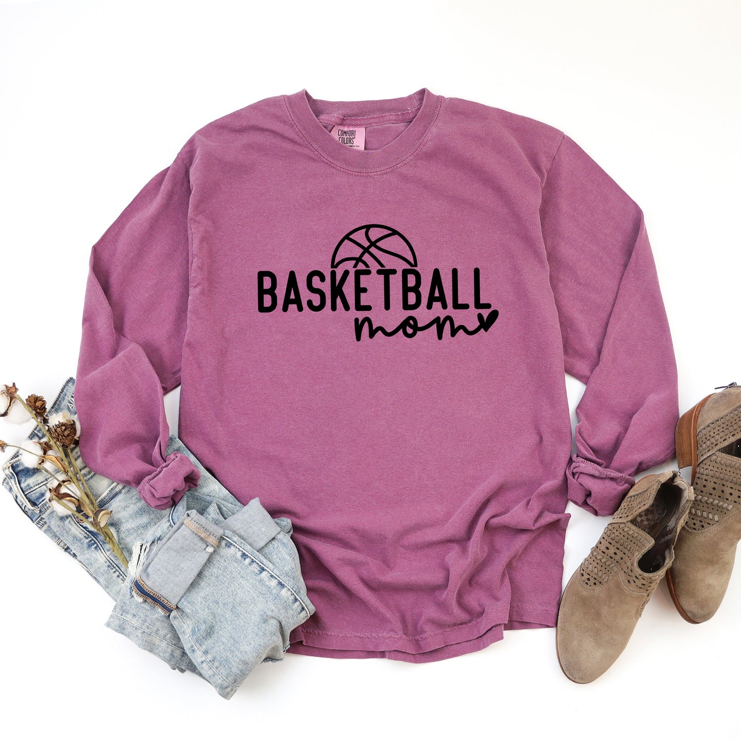 Basketball Mom Ball | Garment Dyed Long Sleeve