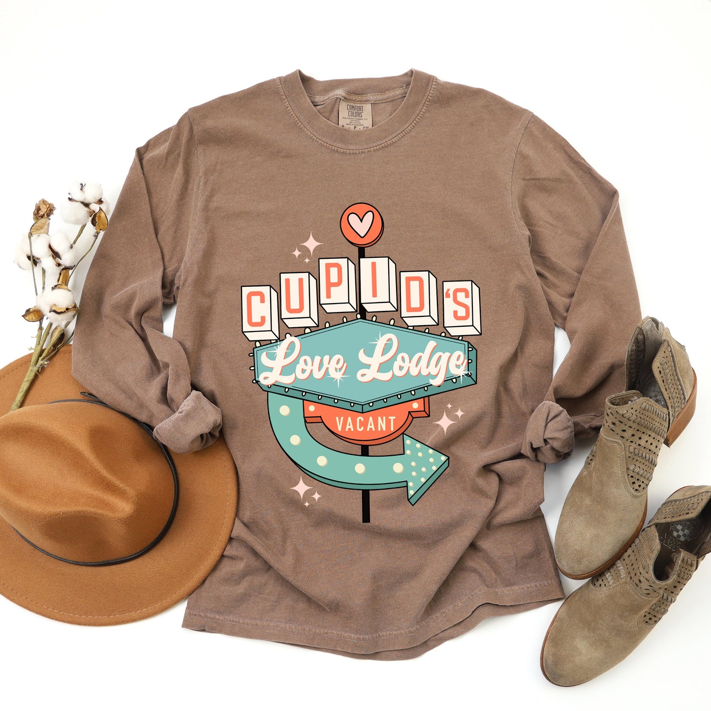 Cupid's Love Lodge | Garment Dyed Long Sleeve