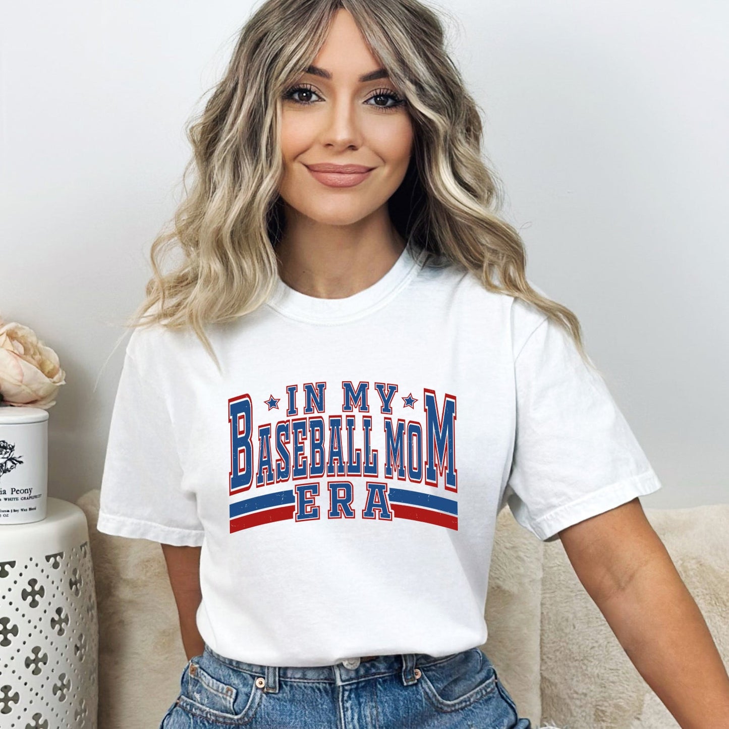 In My Baseball Mom Era | Garment Dyed Short Sleeve Tee