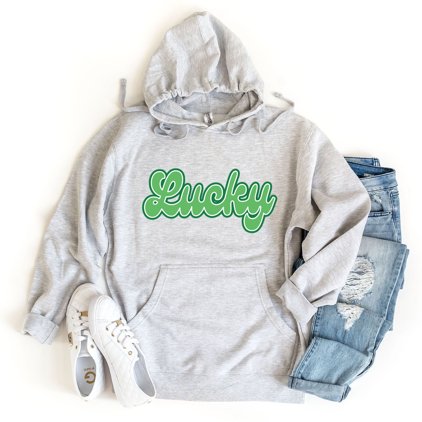 Green Lucky Cursive | Hoodie