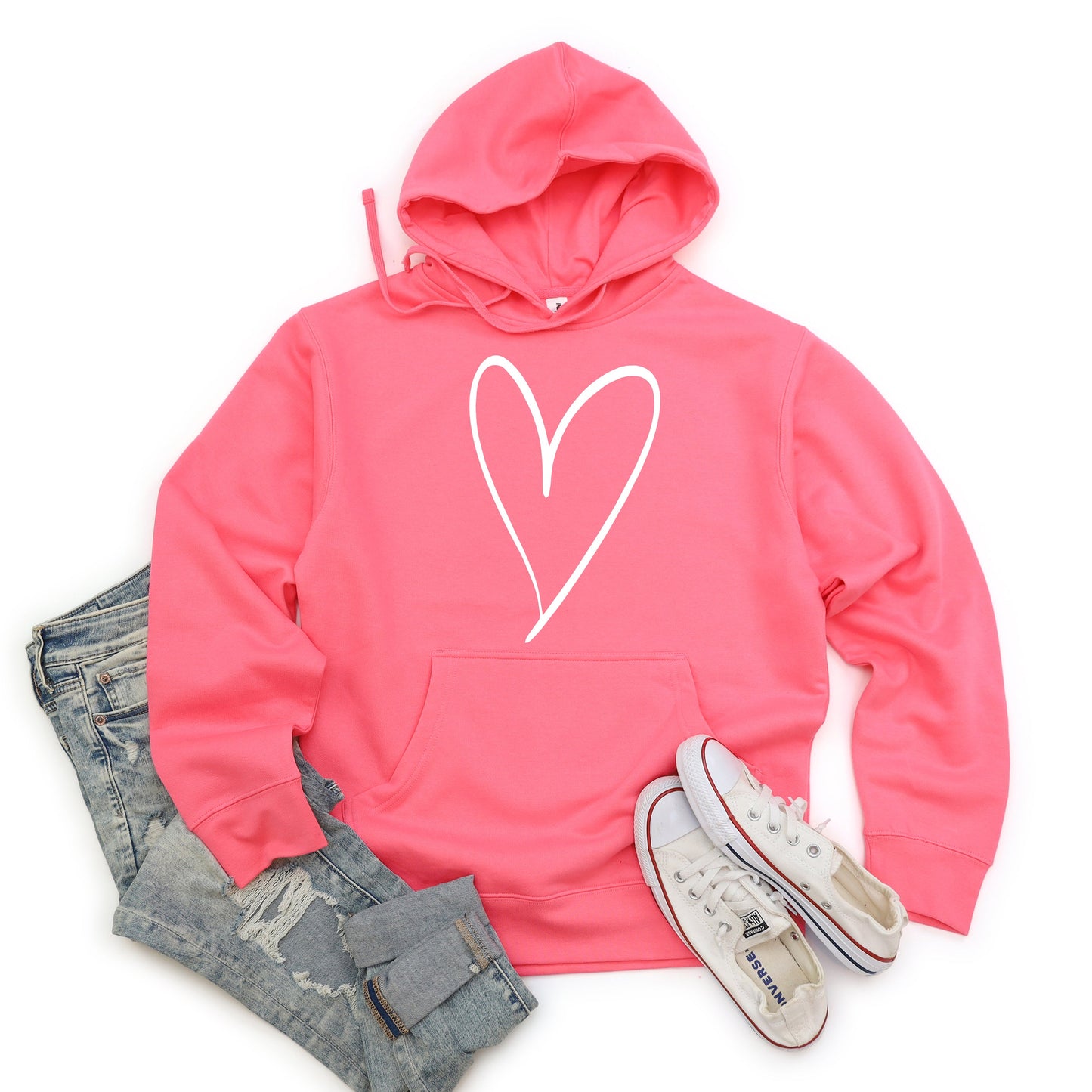 Hand Drawn Heart | Hoodie