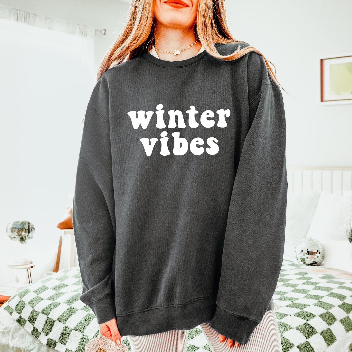 Retro Winter Vibes | Lightweight Garment Dyed Sweatshirt