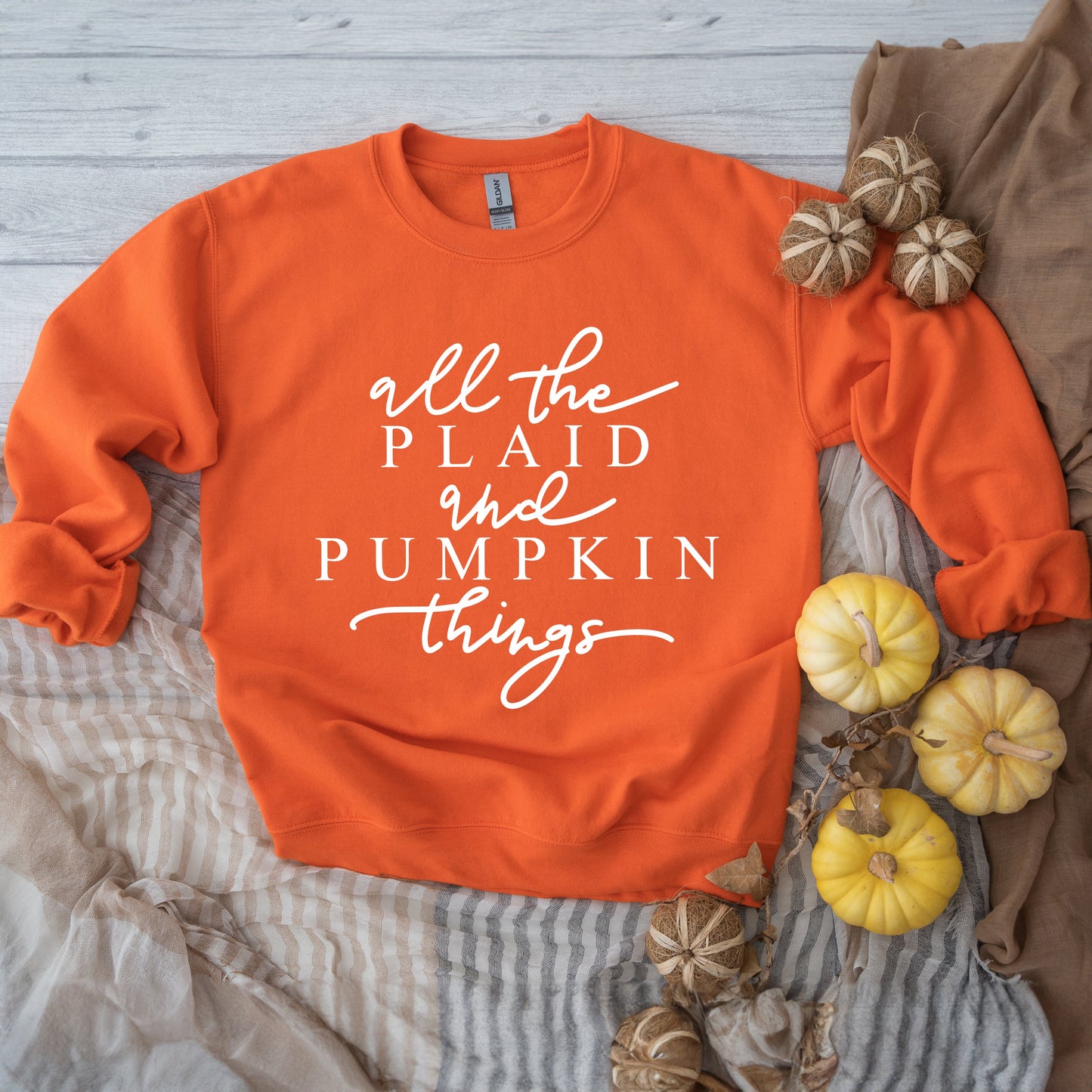 All the Plaid and Pumpkin Things | Sweatshirt