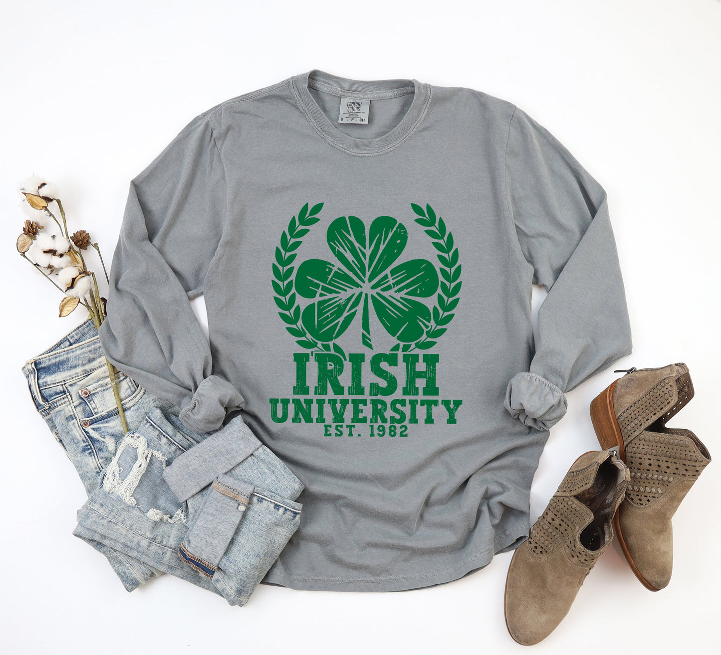 Irish University | Garment Dyed Long Sleeve