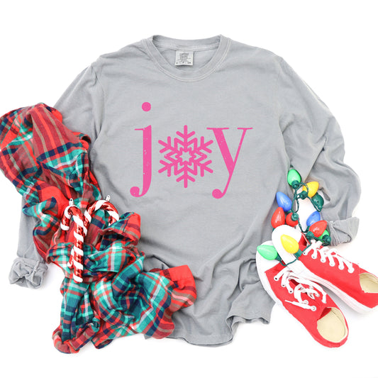 Joy Snowflake | Garment Dyed Long Sleeve