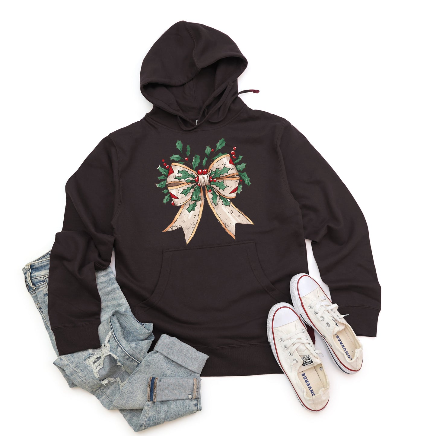 Holly Leaves Coquette | Hoodie