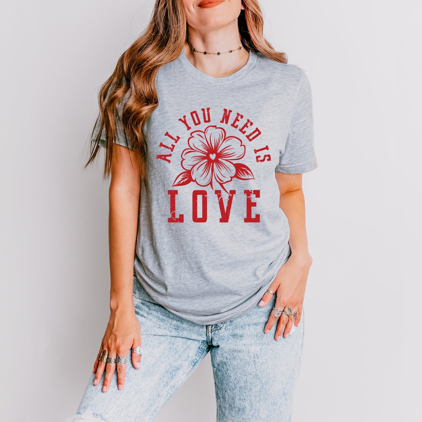 All You Need Is Love Flower | Short Sleeve Graphic Tee