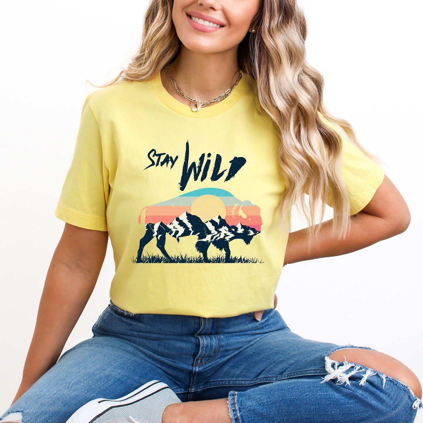 Stay Wild Buffalo | Short Sleeve Graphic Tee