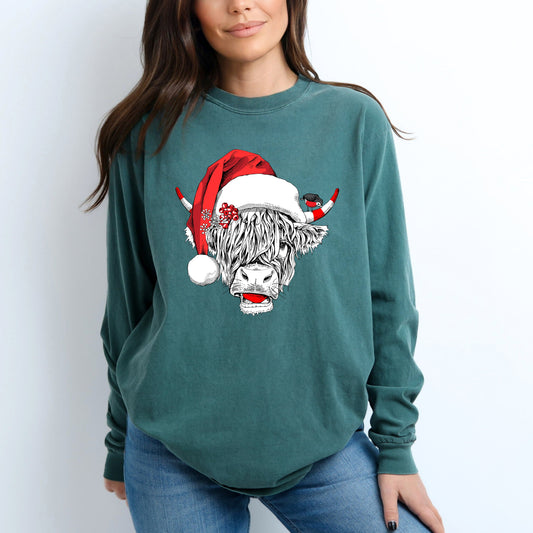 Christmas Heifer | Garment Dyed Long Sleeve