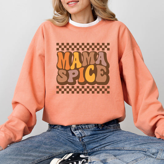 Mama Spice Checkered | Garment Dyed Sweatshirt