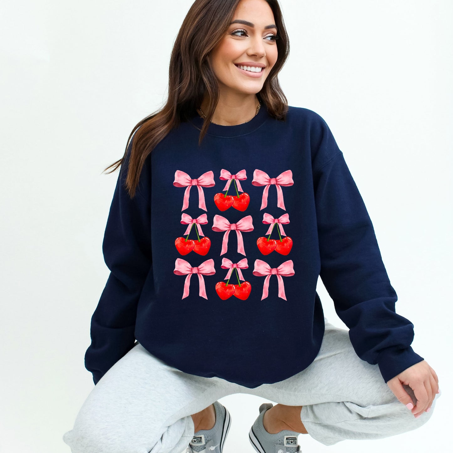 Cherry Coquette Bow Chart | Sweatshirt