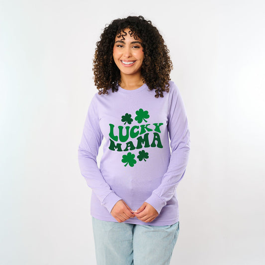 Lucky Mama Clovers | Long Sleeve Crew Neck