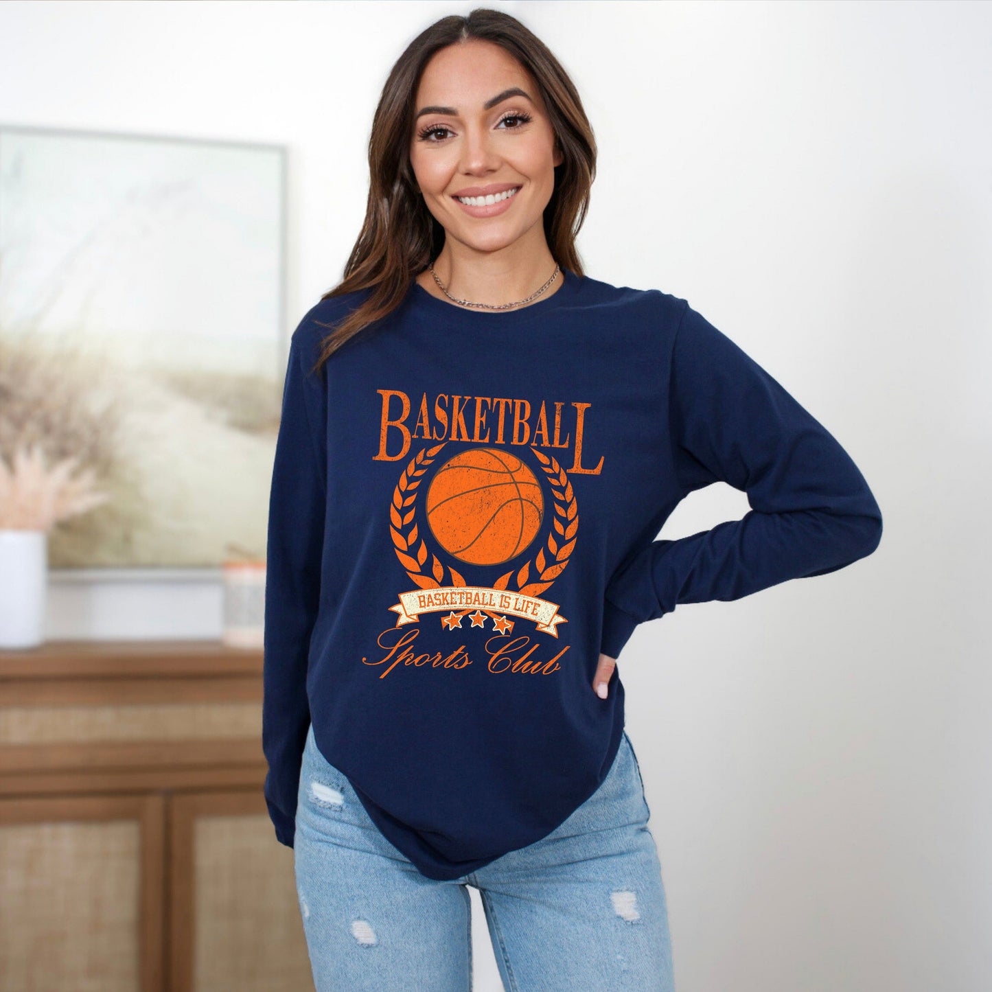 Basketball Sports Club | Long Sleeve Crew Neck