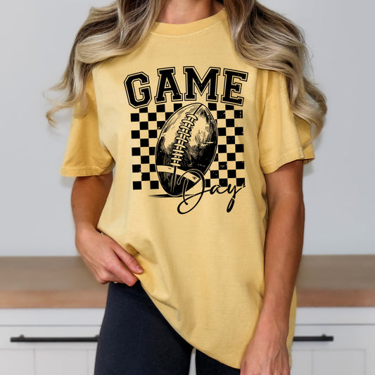 Retro Football Game Day | Garment Dyed Tee