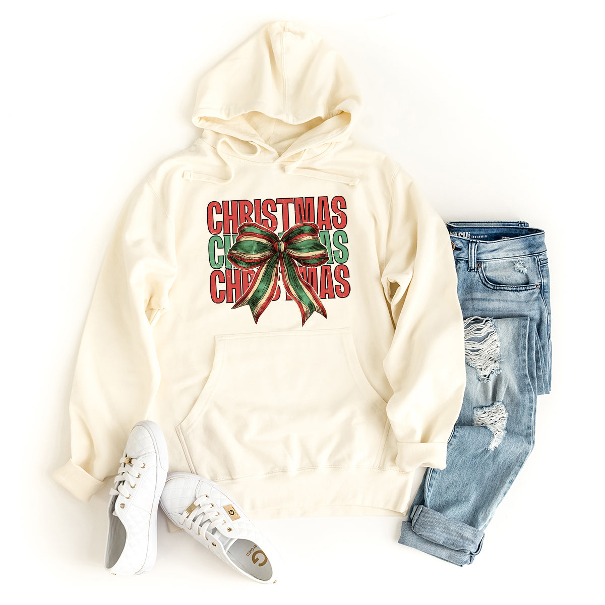 Coquette Christmas Stacked | Hoodie