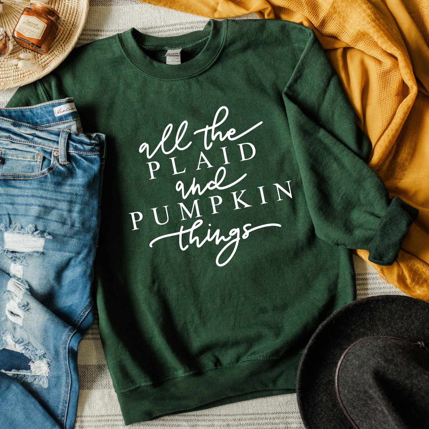 All the Plaid and Pumpkin Things | Sweatshirt