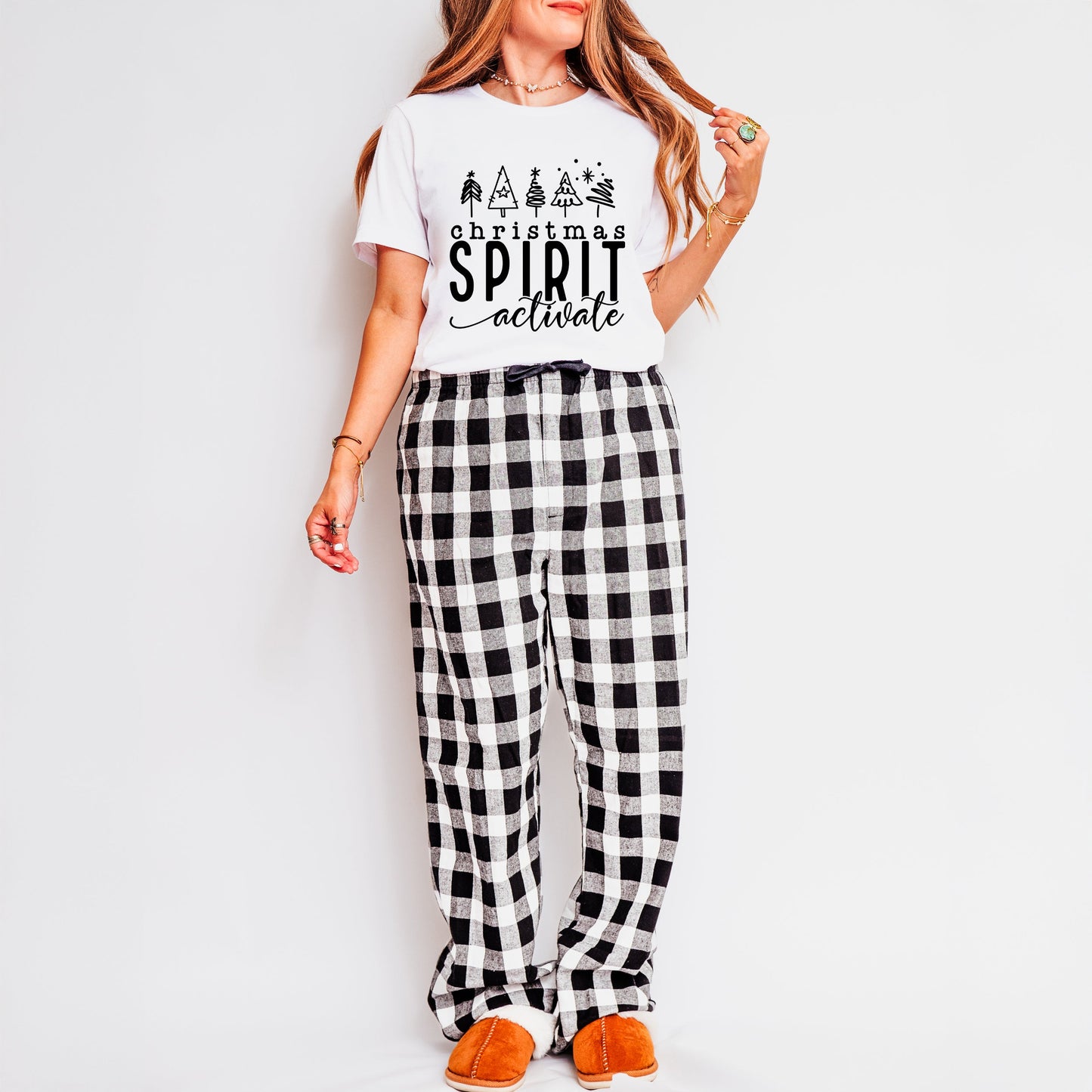 Christmas Spirit Activate | Plaid Pajama Set