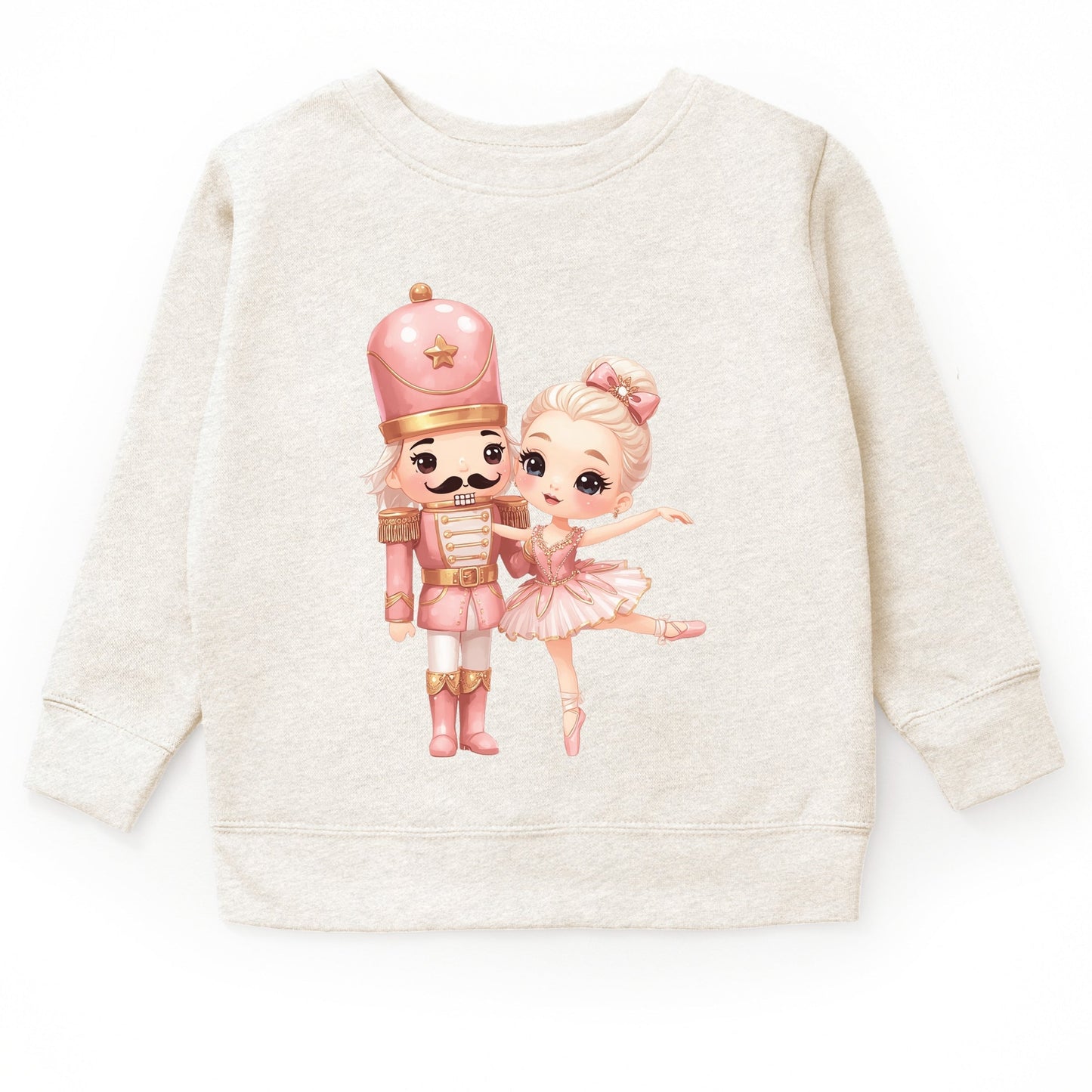 Pink Nutcracker Ballerina - Toddler Graphic Sweatshirt and Youth Graphic Sweatshirt
