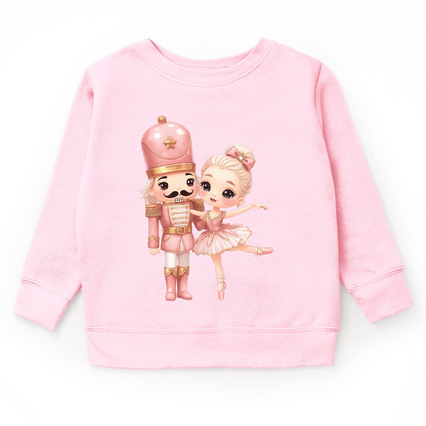 Pink Nutcracker Ballerina - Toddler Graphic Sweatshirt and Youth Graphic Sweatshirt