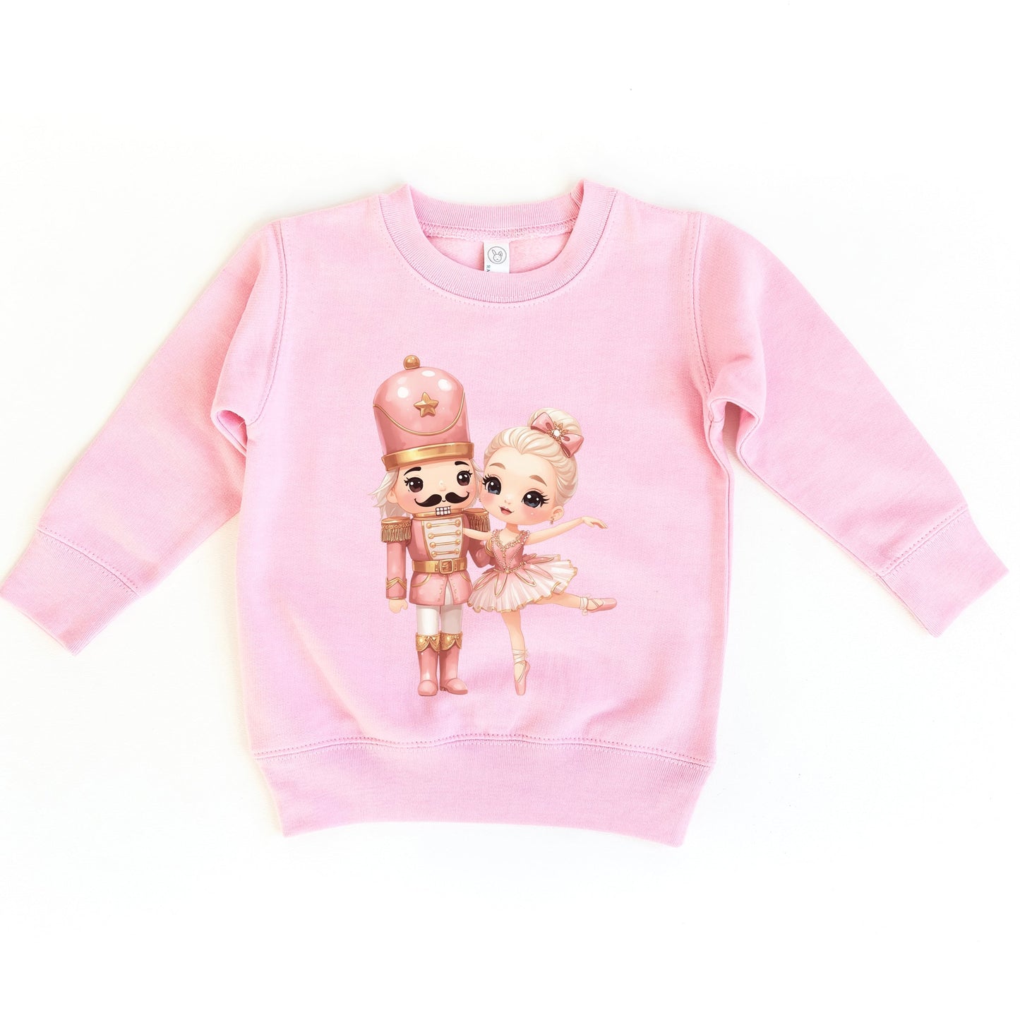 Pink Nutcracker Ballerina - Toddler Graphic Sweatshirt and Youth Graphic Sweatshirt