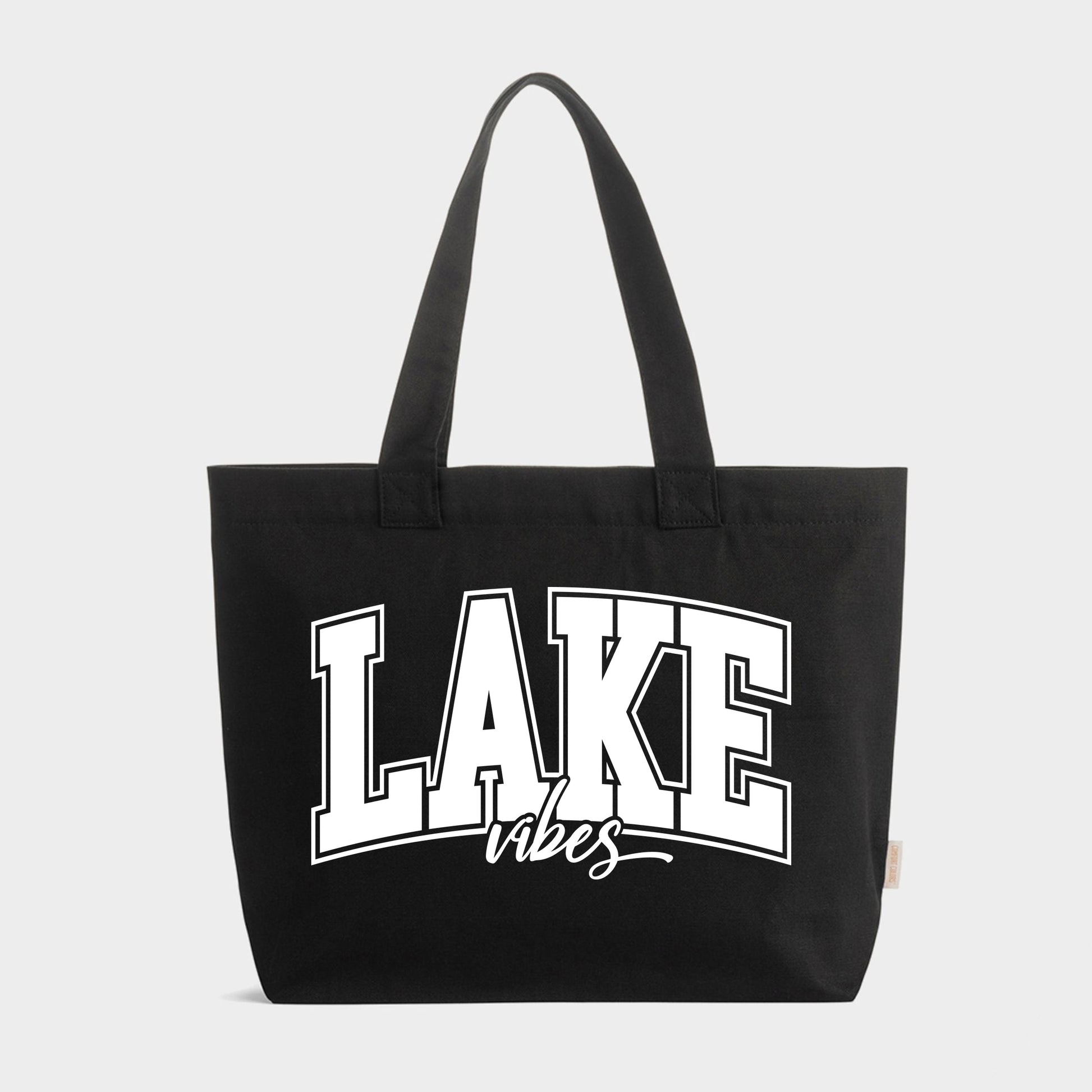 Varsity Lake Vibes - Zippered Canvas Tote