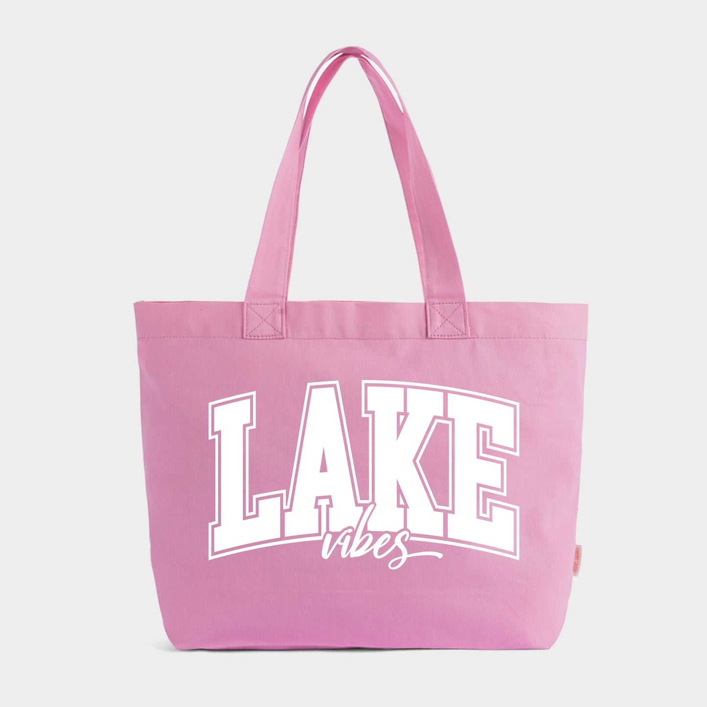 Varsity Lake Vibes - Zippered Canvas Tote