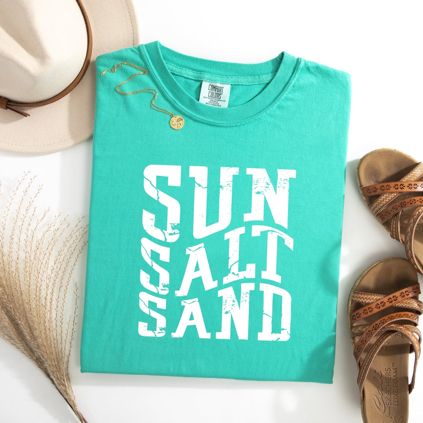 Sun Salt Sand Wavy - Womens Garment Dyed Tee