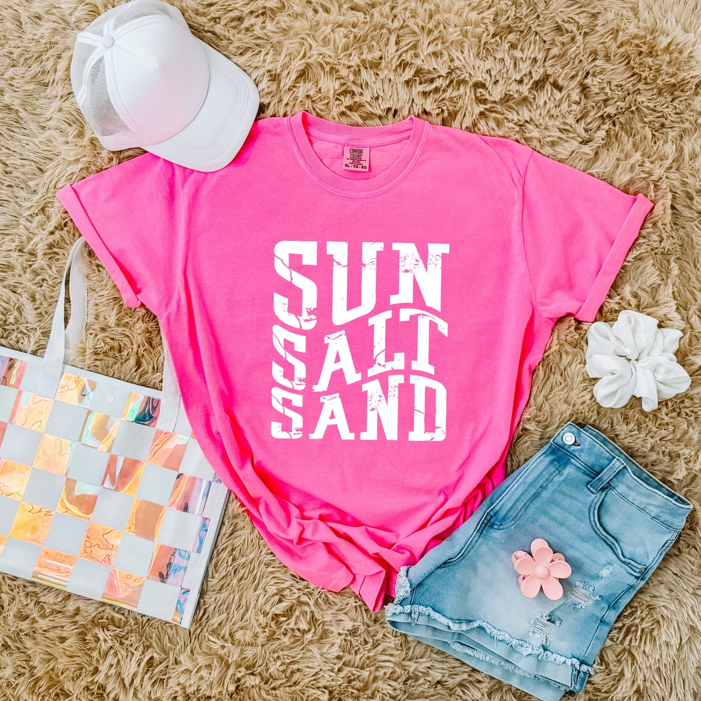 Sun Salt Sand Wavy - Womens Garment Dyed Tee