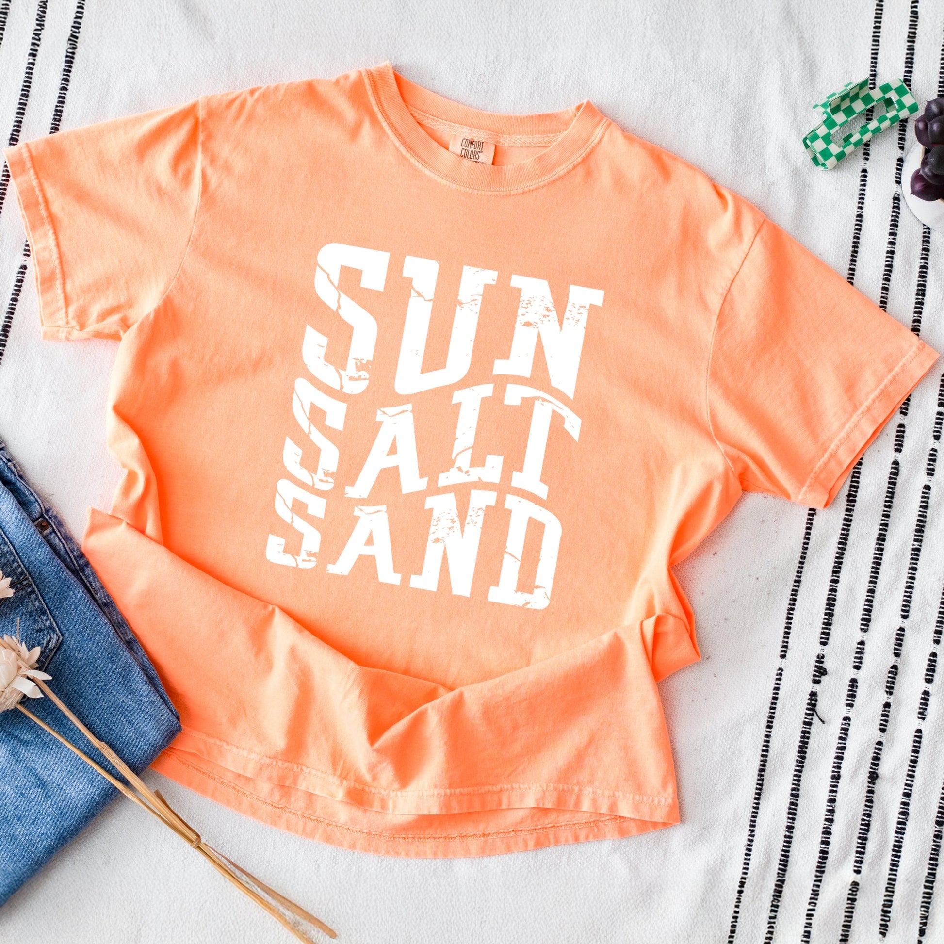 Sun Salt Sand Wavy - Womens Garment Dyed Tee