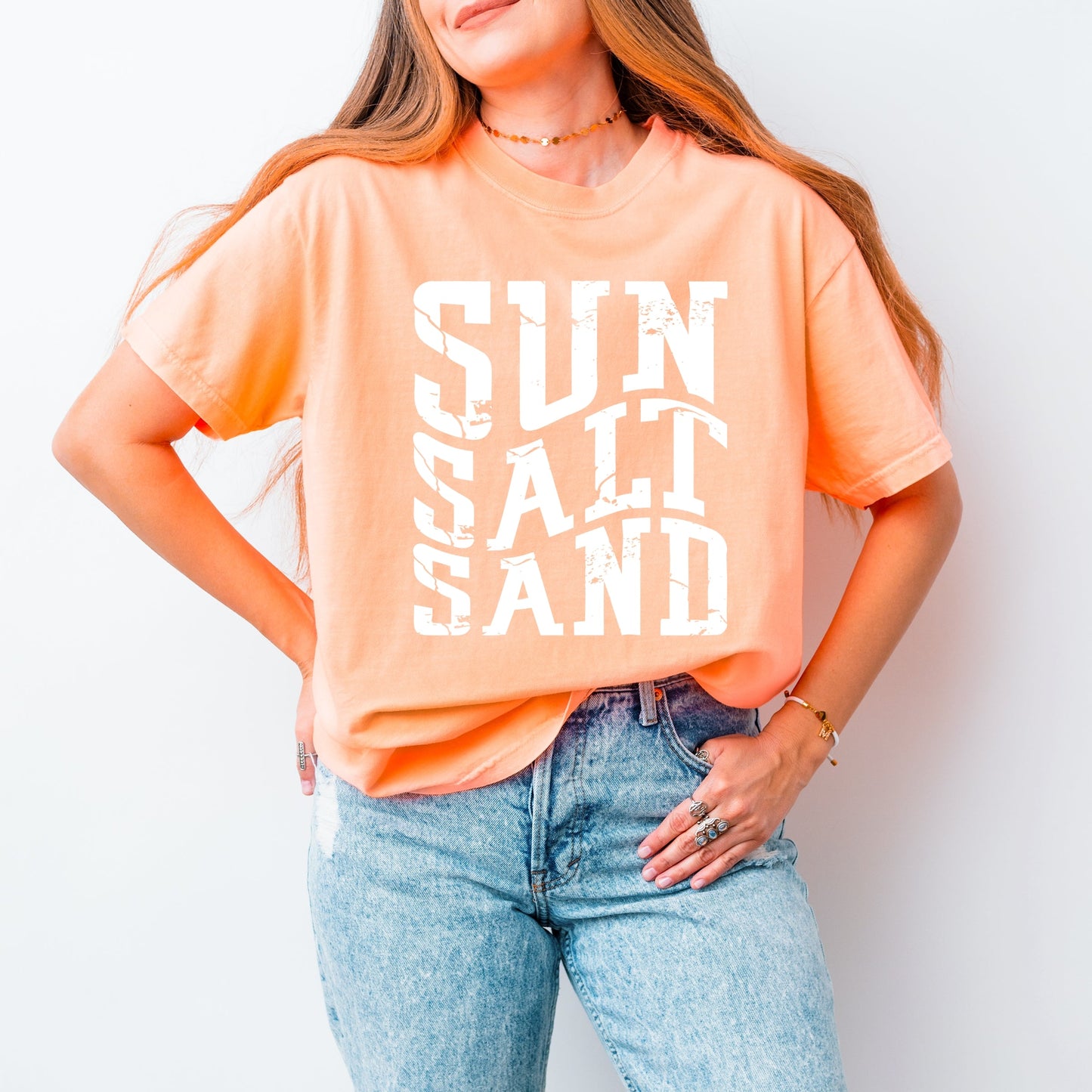 Sun Salt Sand Wavy - Womens Garment Dyed Tee