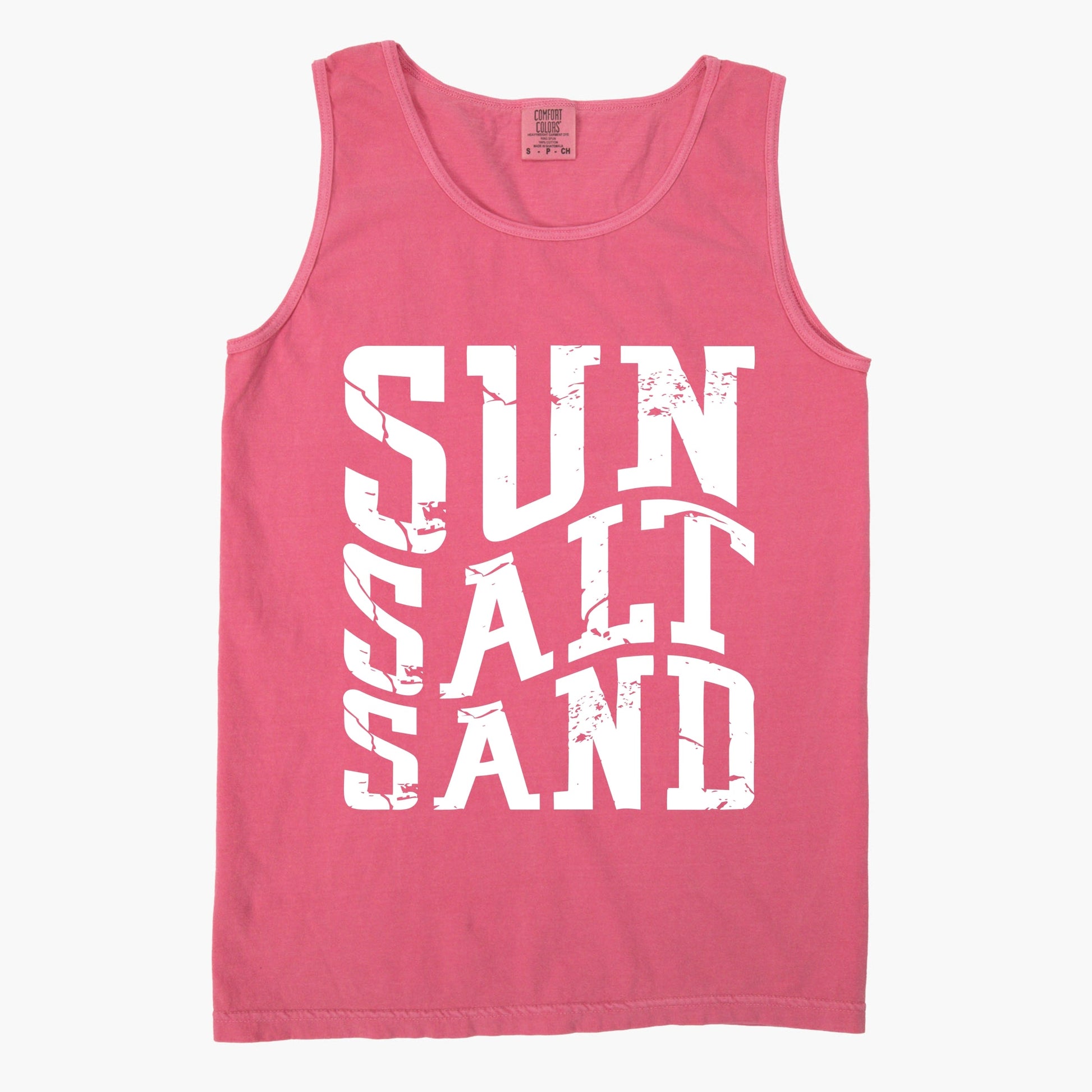 Sun Salt Sand Wavy - Womens Garment Dyed Tank