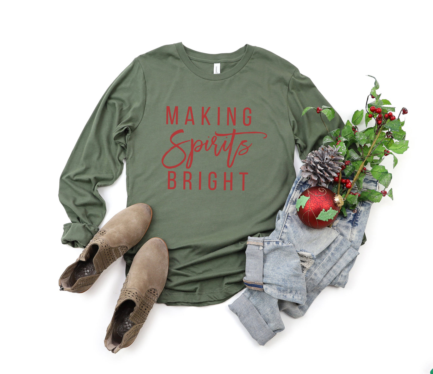 Making Spirits Bright | Long Sleeve Graphic Tee