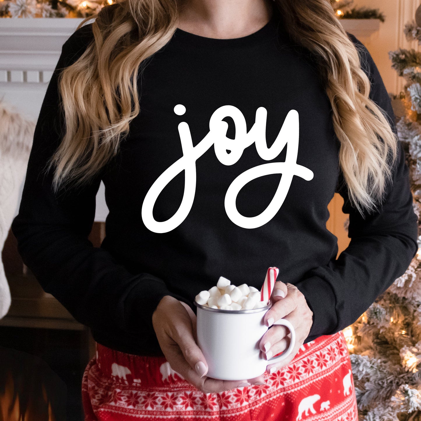 Joy Bold Cursive | Long Sleeve Crew Neck