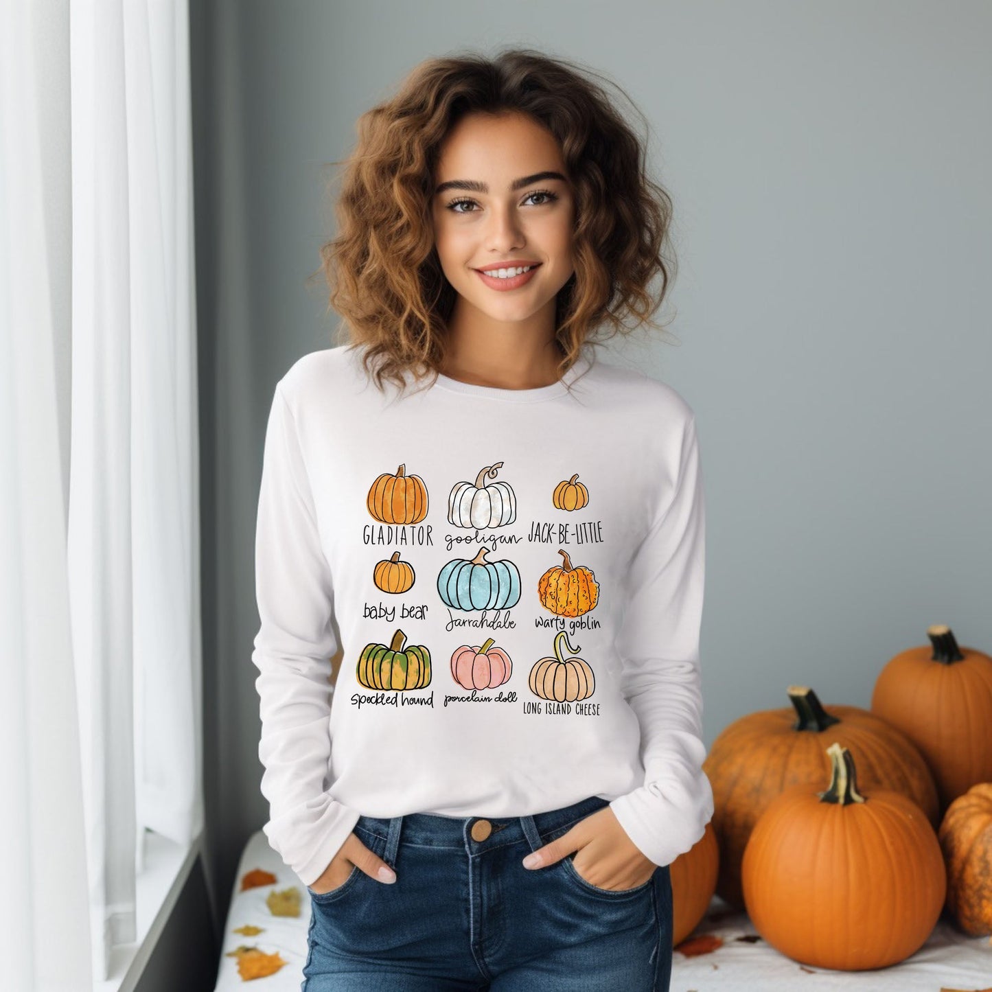 Pumpkin Chart | Long Sleeve Crew Neck