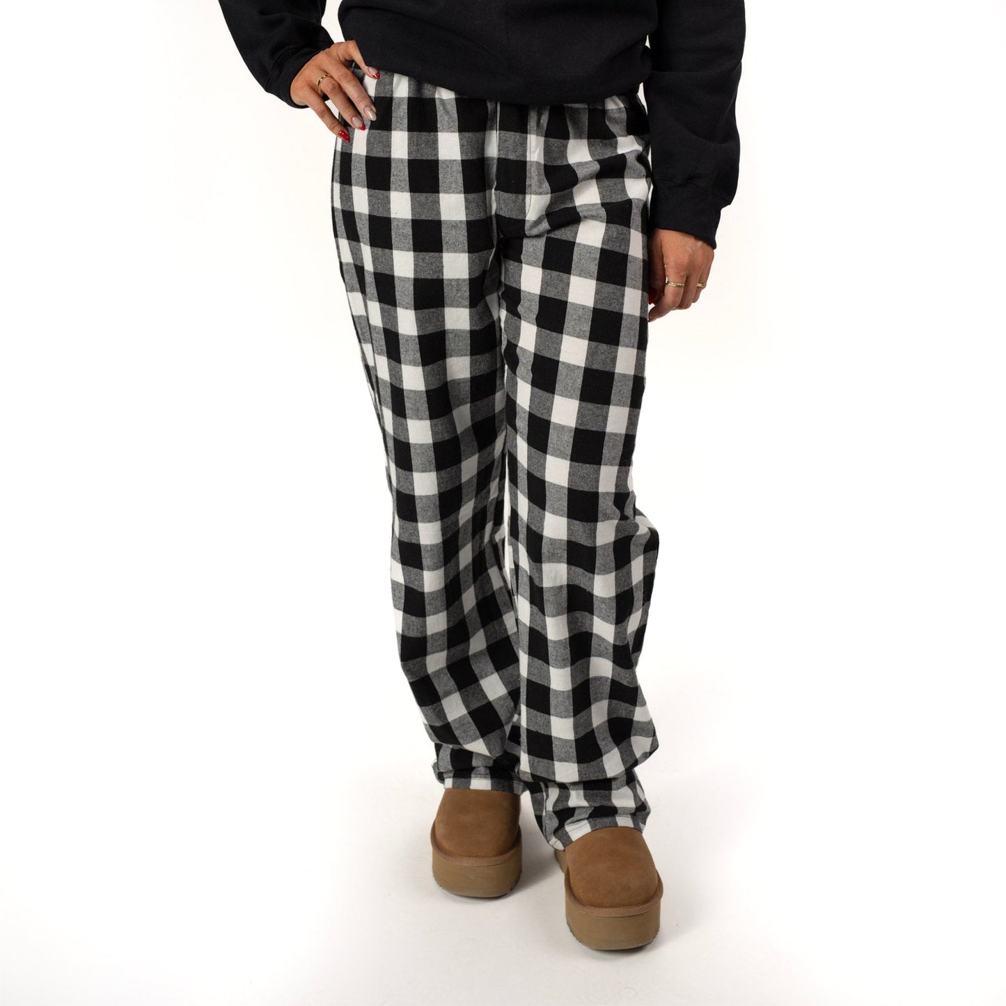 Homebody Heart | Plaid Pajama Sweatshirt Set