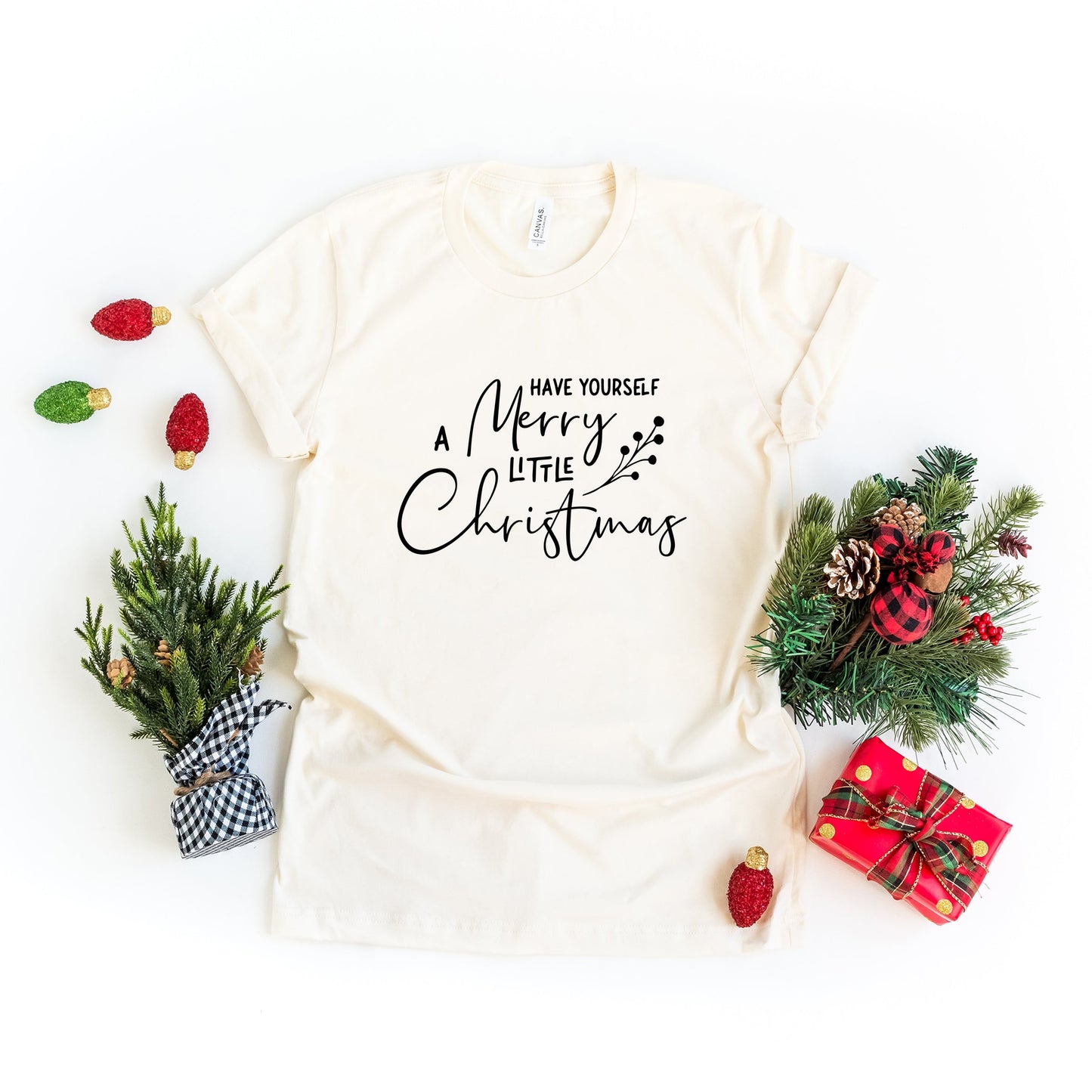Have Yourself A Merry Little Christmas Berries - Womens Short Sleeve Tee