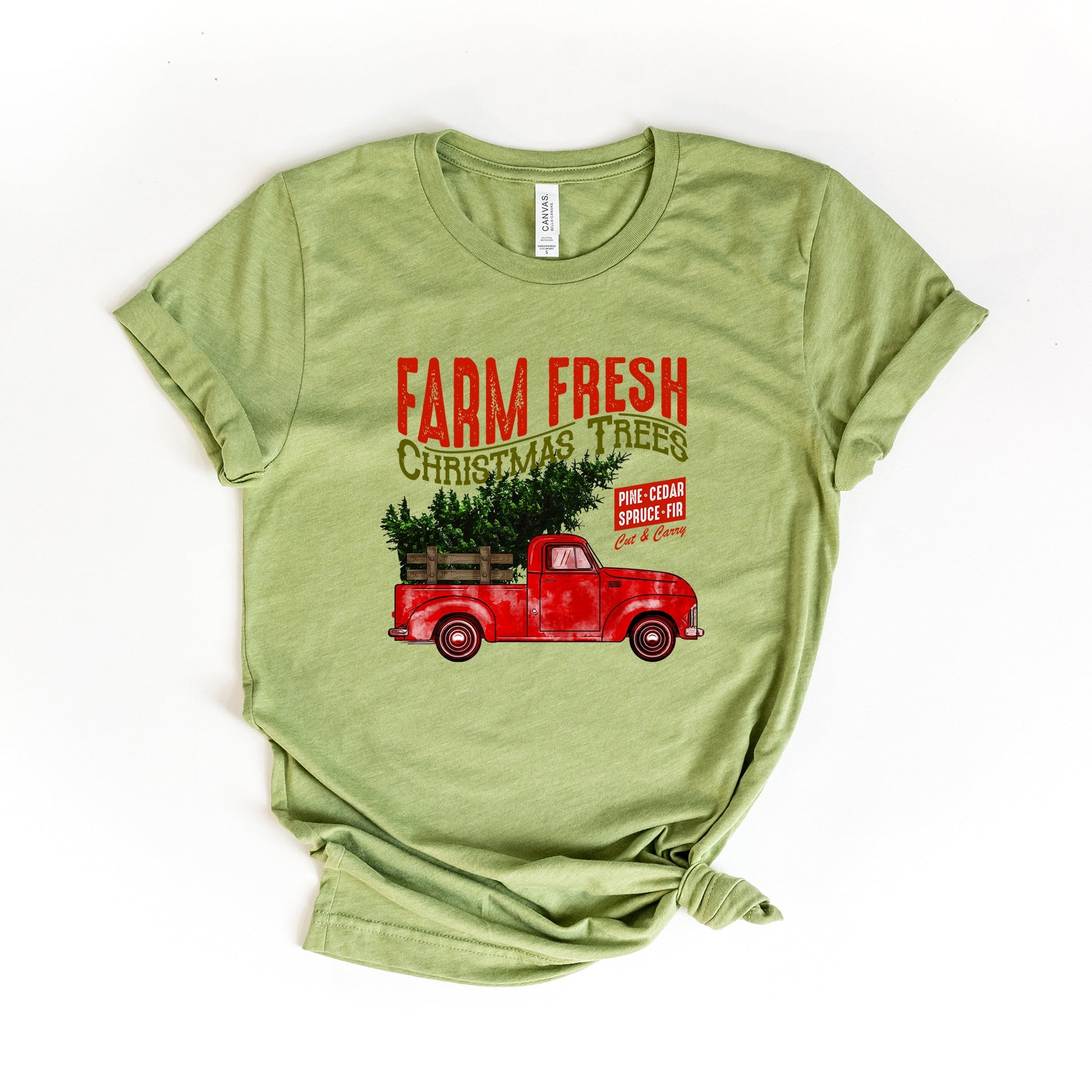 Farm Fresh Christmas Trees Truck - Womens Short Sleeve Tee