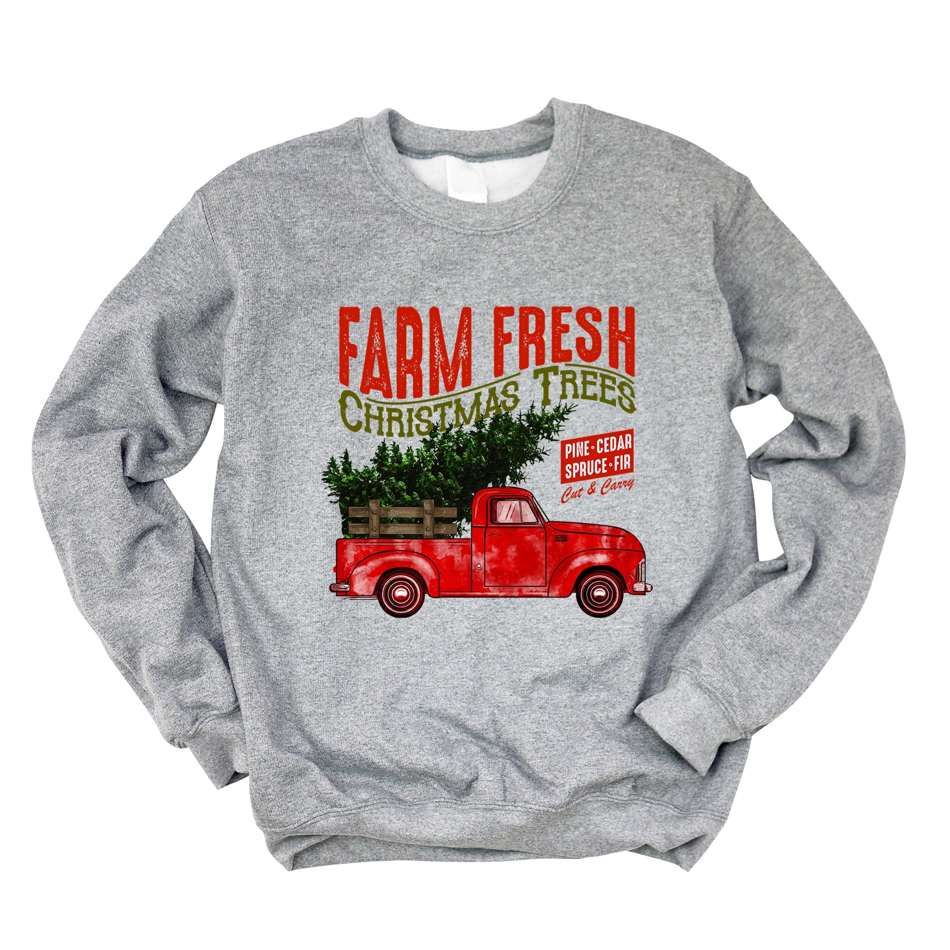 Farm Fresh Christmas Trees Truck -  Womens Sweatshirt