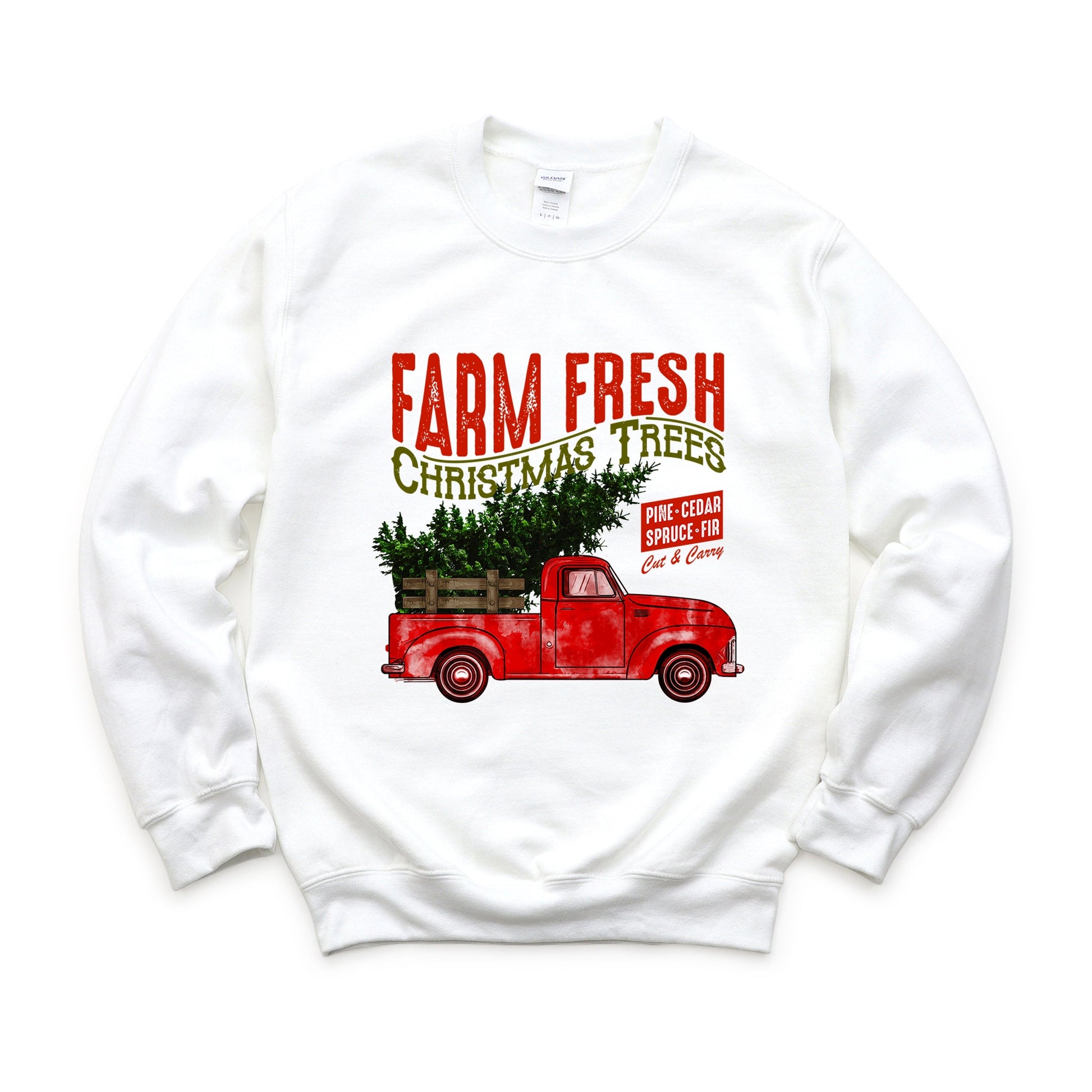 Farm Fresh Christmas Trees Truck -  Womens Sweatshirt