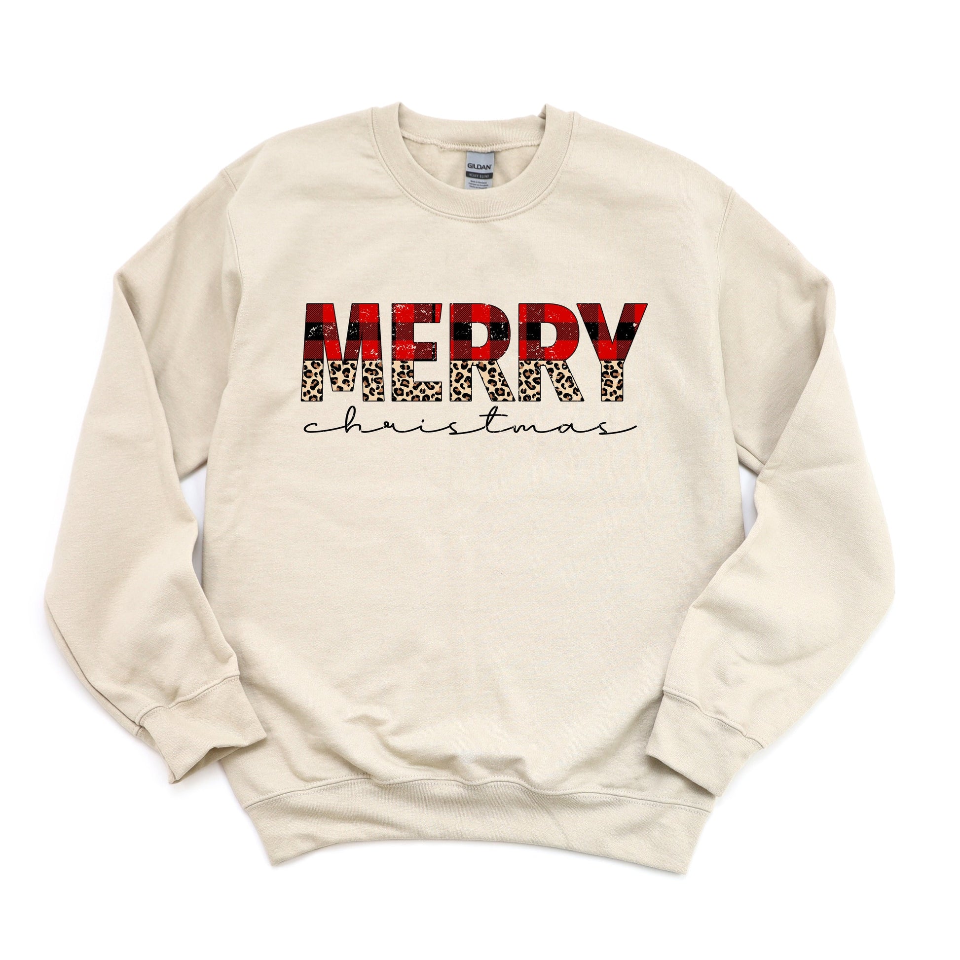 Buffalo Plaid Merry Christmas - Women's Graphic Sweatshirt