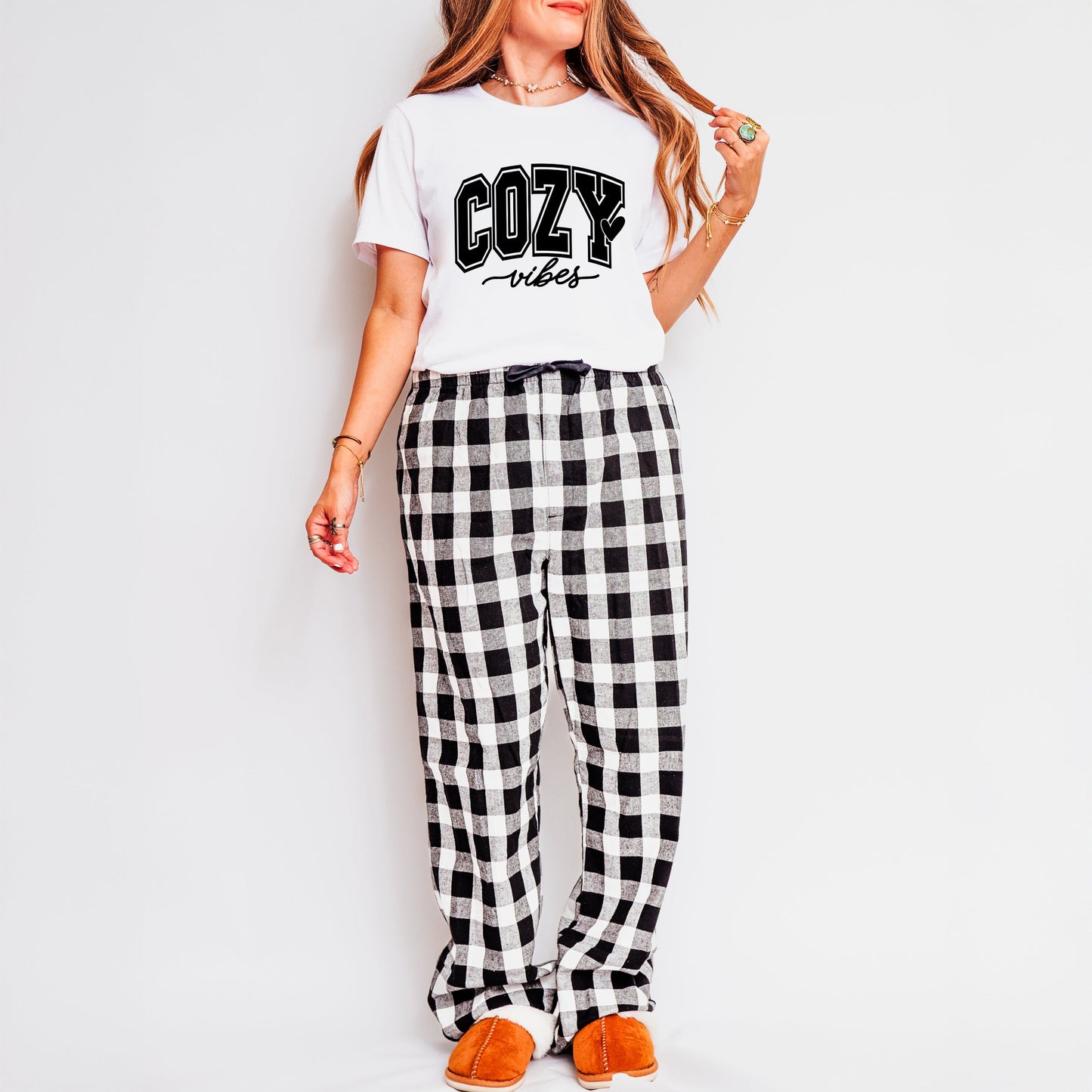 Cozy Vibes Bold | Plaid Pajama Set