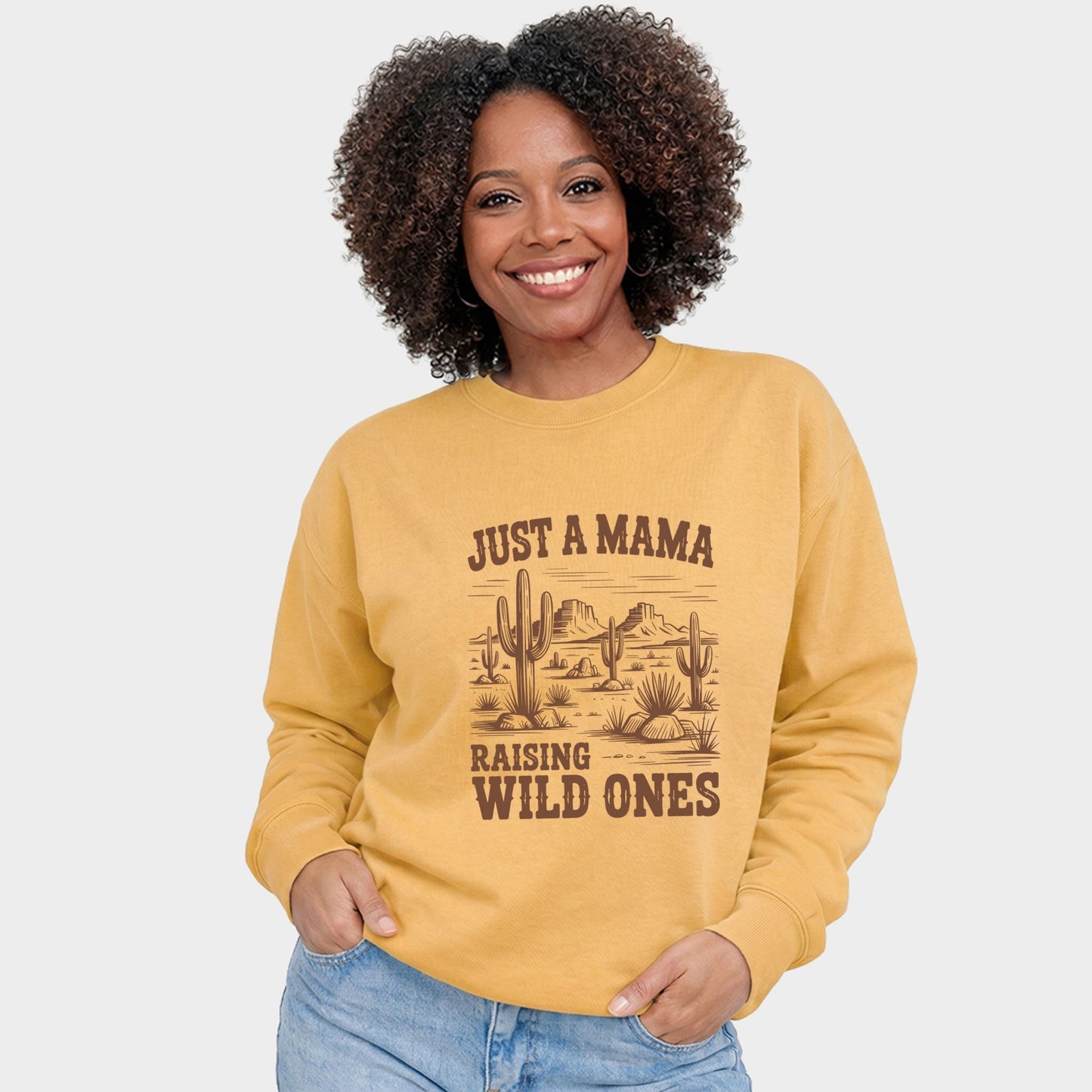 Just A Mama Raising Wild Ones - Women's Graphic Sweatshirt