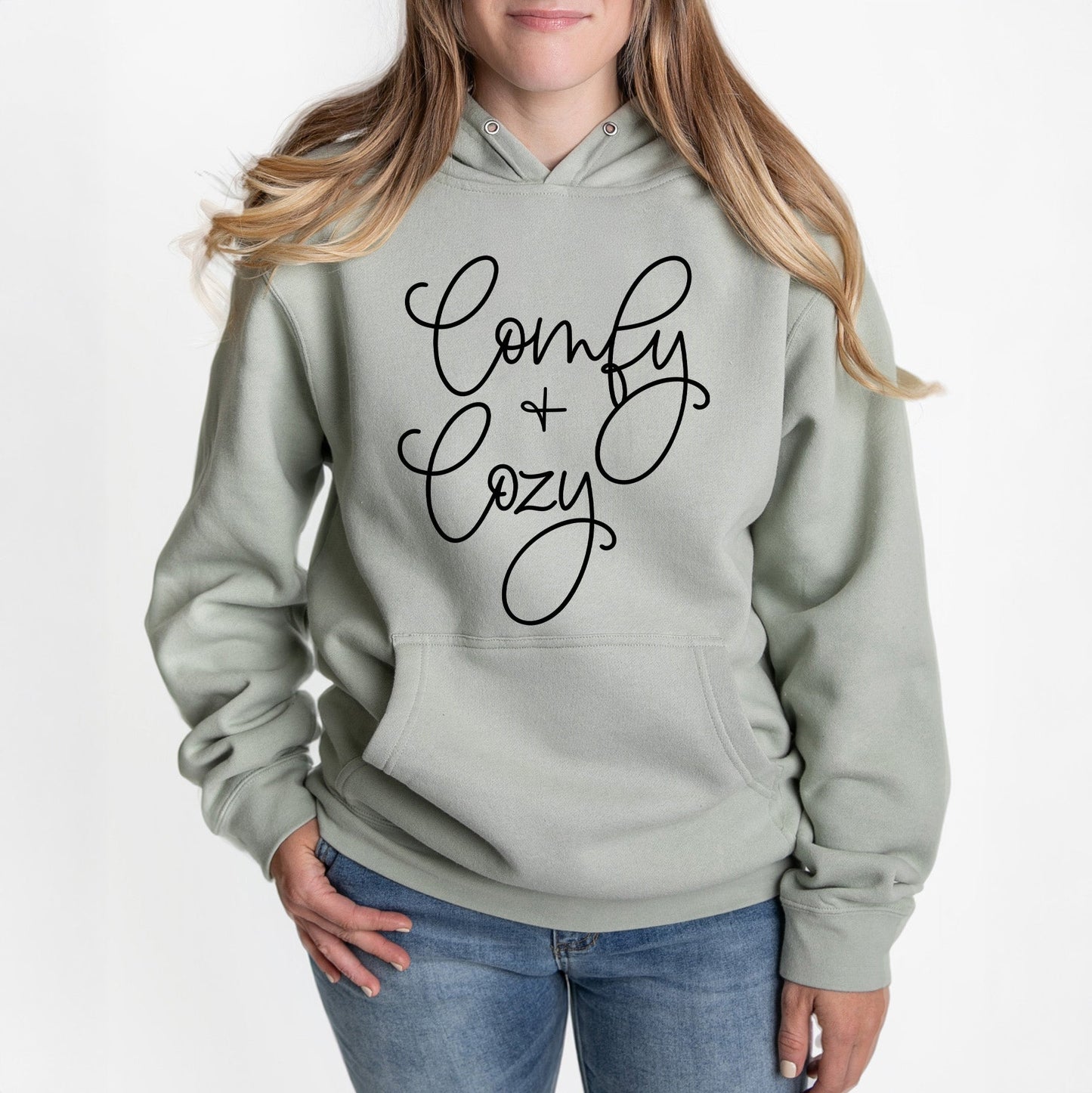 Comfy And Cozy Cursive | Hoodie