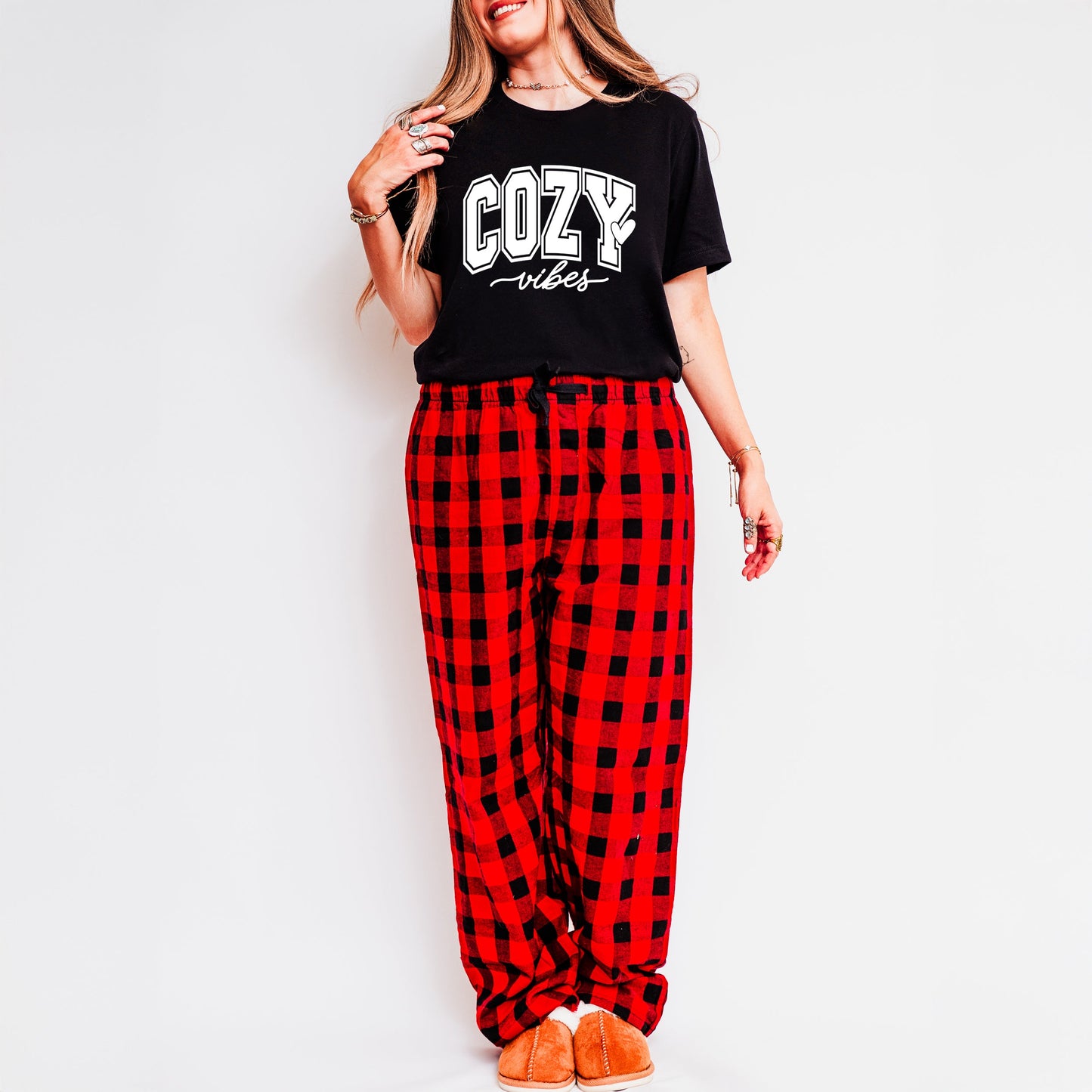 Cozy Vibes Bold | Plaid Pajama Set