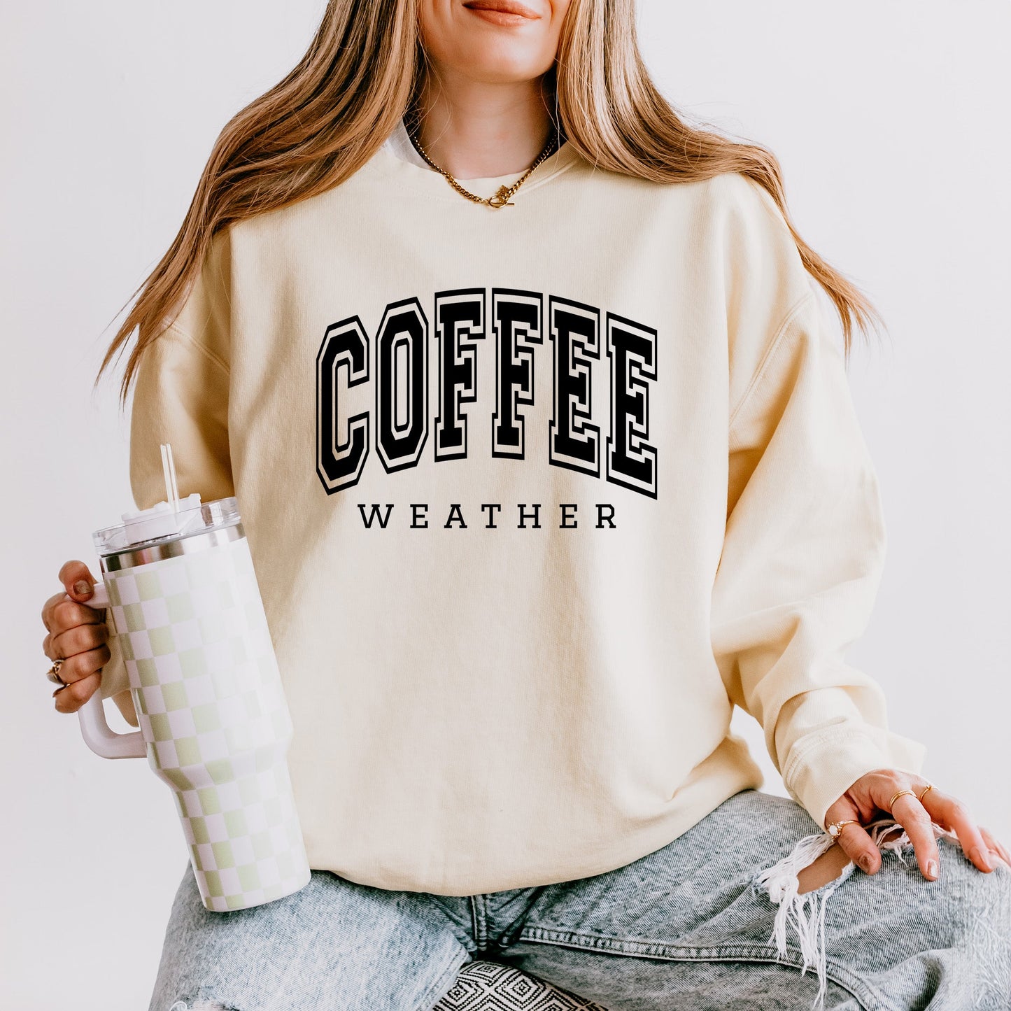 Coffee Weather | Lightweight Garment Dyed Sweatshirt