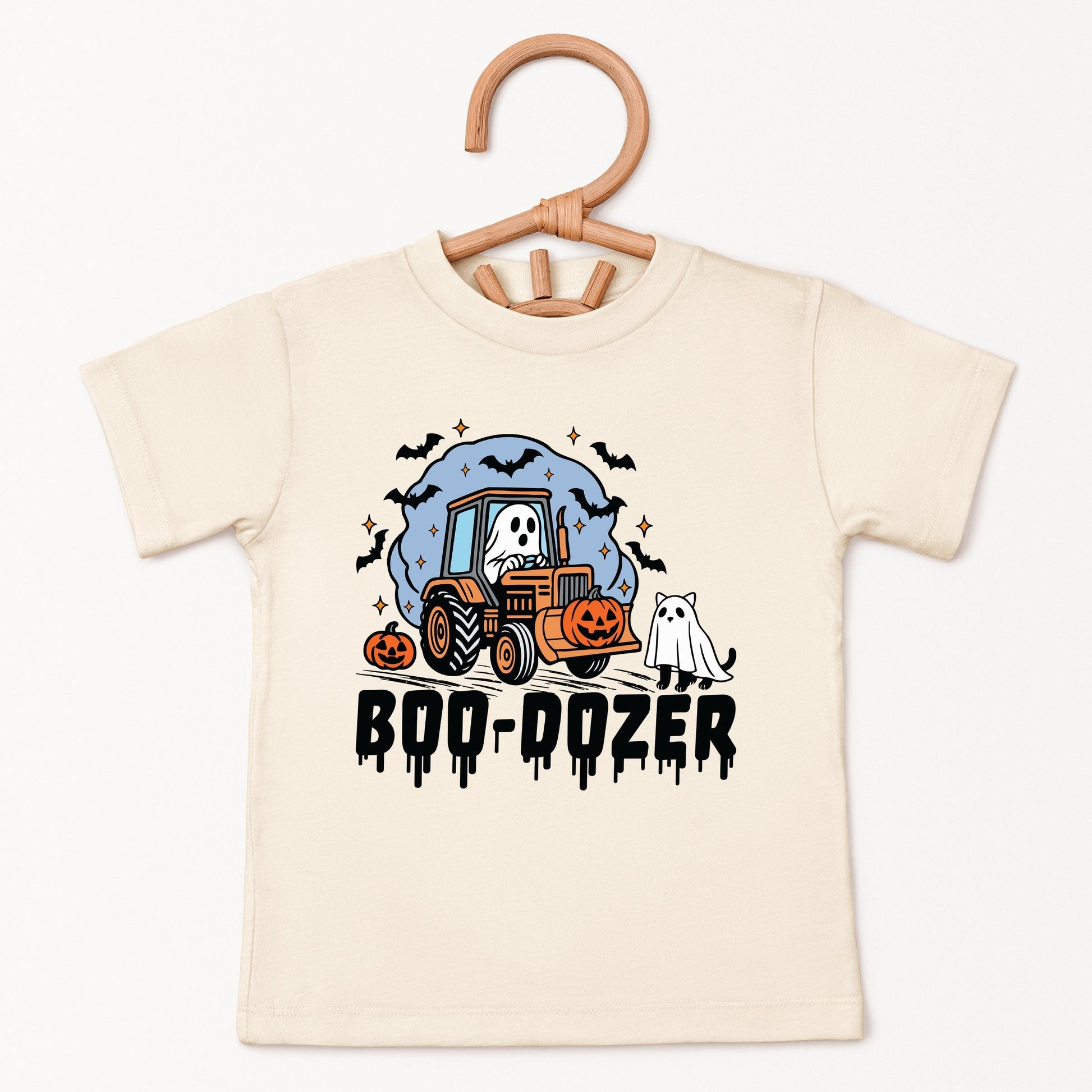 Boo-Dozer Ghost - Youth Short Sleeve Graphic T-Shirt and Toddler Short Sleeve Graphic T-Shirt