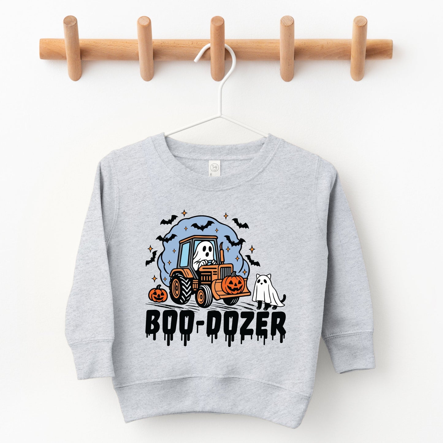 Boo-Dozer Ghost - Toddler Graphic Sweatshirt and Youth Graphic Sweatshirt
